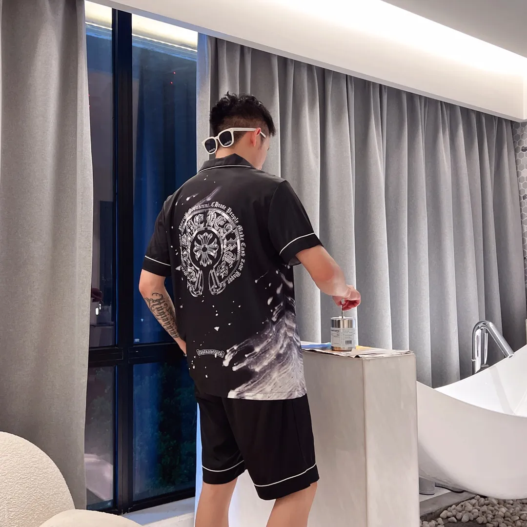 🅿️340 2024 CHROME HEARTS home wear, high-definition Korean silk fabric, skin-friendly, soft and comfortable, couple model M～XXXL